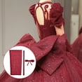 thumbnail image 5 of 1 Set Mesh Bridal Dress Zipper Replacement Adjustable Fit Mesh Corset Back Kit Lace-up Formal Prom Dress Dark Red 450x25x1.5mm, 5 of 6