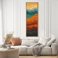 thumbnail image 2 of Large Framed Canvas Print Colorful Abstract Mountain Wall Art Modern Landscape Decorative for Living room Bedroom - 60"x20" Natural Frame, 2 of 7