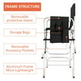 thumbnail image 2 of Omysalon 31" Tall Folding Director Chair with Side Table,Portable Makeup Artist Bar Height, Aluminum Frame 300 lbs Capacity, 33.8" L x 19.2" W x 45.6" H, 2 of 7