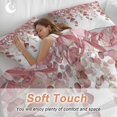 thumbnail image 4 of 3 Piece Red Brown Botanical Duvet Cover Set California King,Microfiber Comforter/Quilt Cover with Corner Ties and 2 Pillowcases,Watercolor Spring Eucalyptus Leaves Soft Bedding with Zipper Closure, 4 of 8