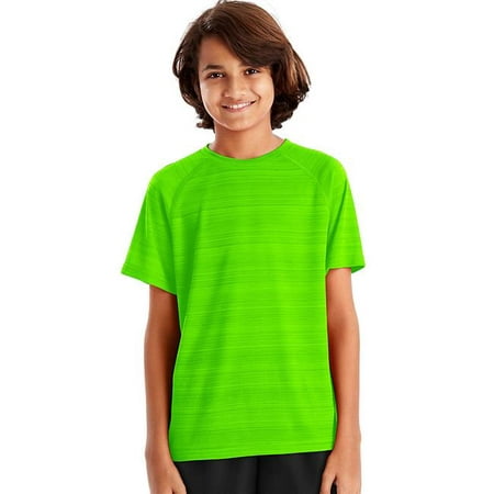 Sport Heathered Tech Tee Shirt for Boys - Forging Green Heather,