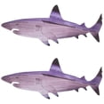 thumbnail image 1 of Decoración Pared AquaMetallix01 2 Pzas 50x20cm Tiburón Metal Púrpura., 1 of 1
