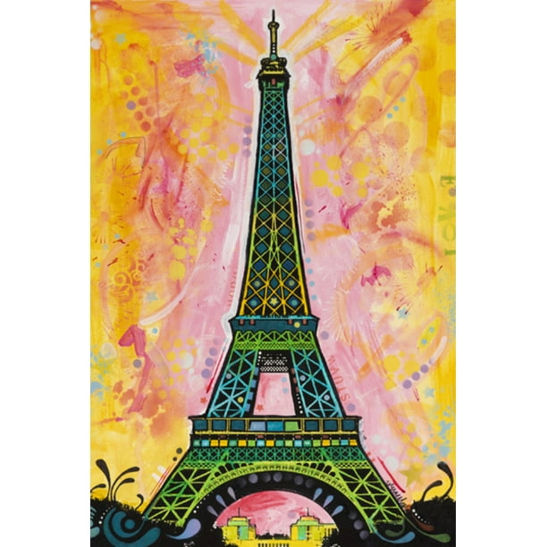 Dean Russo Eiffel Tower Pop Art Print Poster 24x36 inch - Walmart.com ...