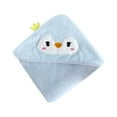 thumbnail image 2 of Bath Towel Polyester Bath Towel Children'S Bath Towel Cloak Blue Little Penguin, 2 of 9