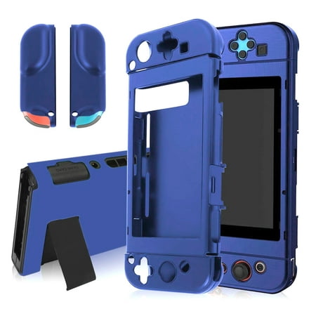 TSV Cover Case for Nintendo Switch, Protective Case Cover, Shockproof Anti-Scratch Hard Metal Shell Fit for Nintendo Switch Console, Joy-Con Controller, Blue