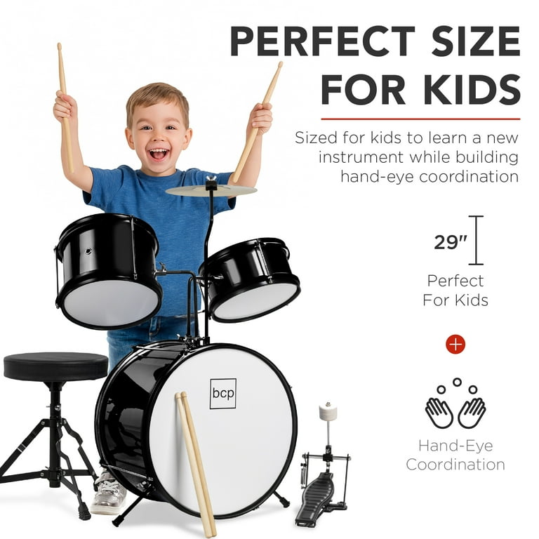 13点セット ドラキチ Amazon.com: Best Choice Products 3-Piece Beginner Drum Set