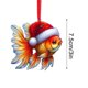thumbnail image 3 of Adornos navideños colgantes de acrílico de Animals World, adornos para árbol de Navidad para interiores, exteriores, coches, casas, ventanas, patios, césped (peces), 3 of 7