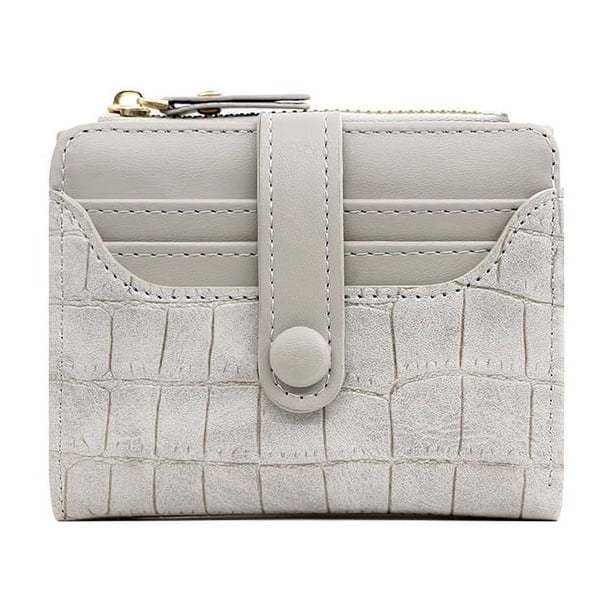 Bolso de mujer con cremallera y bolsillo para monedas, multifunción, con posición para múltiples tarjetas, con hebilla y diseño de piedras de retazos a la moda para mujer