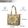 thumbnail image 2 of Zen Mala Art Duffel Abstract Trippy Meditation Tote with Healing Ornament Pattern, Psychedelic Relaxation Inspired Weekender, 2 of 4