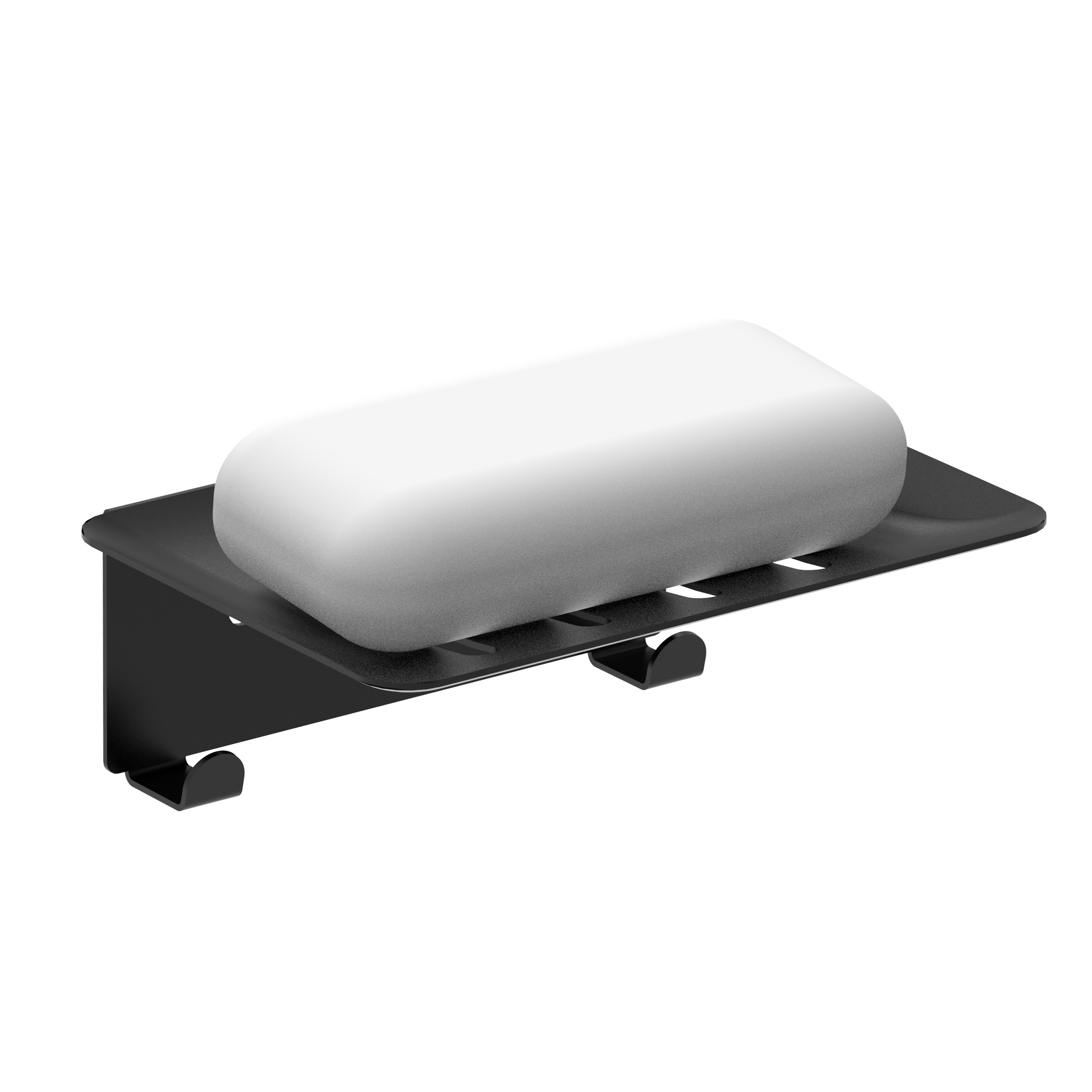DODAMOUR Self Adhesive Stainless Steel Soap Dish, Wall Mounted Bar Soap Holder with 2 Hooks