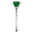 thumbnail image 3 of 2 ct Round Cut Simulated Emerald Solitaire Engagement Ring for Women in 18K White Gold, 3 of 5