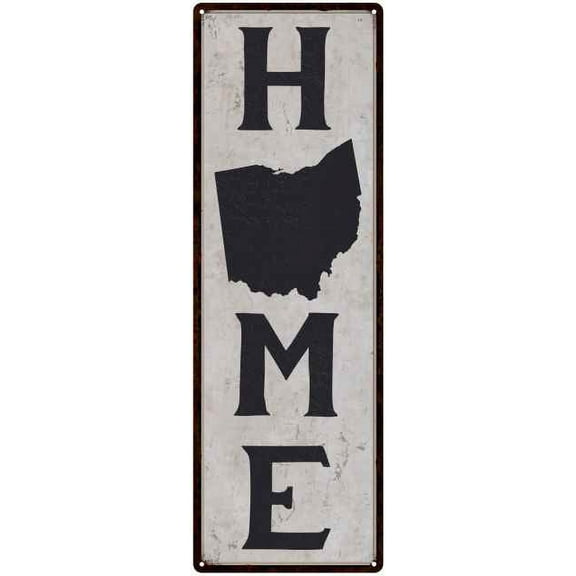 Ohio is My Home Vintage Chic Wall Decor 6x18 Metal Sign 106180025034