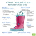 thumbnail image 3 of Oakiwear Kids Rain Boots For Boys Girls Toddlers Children Jazzy Pink, 3 of 3