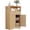 Wood, variant on Bathroom Storage Cabinet, Freestanding Floor Storage Organizer with 2-Doors, 1-Drawer and Adjustable Shelf, Small Storage Unit for Bathroom, 23.6" W x 12.2" D x 38.9" H (Wood)