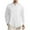 White, variant on Men Linen Shirts,Solid Color Long Sleeved Round Neck Button Henley Shirt Office Casual Business Slim Base Blouses Outdoor Gym Workout Sport Tops Mens Fall Winter Classic Basic Tees