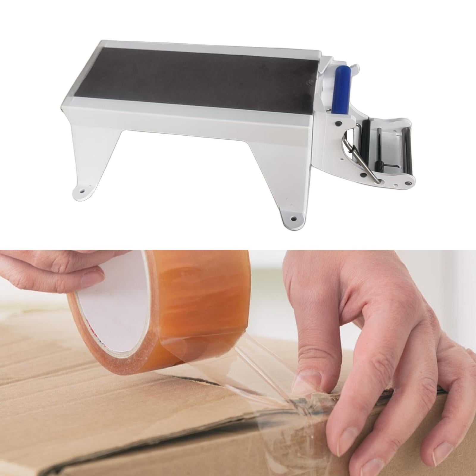 figatia Packing Tape Dispenser Tape Cutter 33.6x19x10cm Compact Built in Serrated Blade Space Saving for Shipping, Carton Accessories White