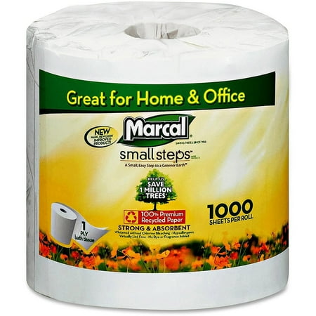 Marcal Septic-Safe Bathroom Tissue, White, 1000 sheets, 40 rolls