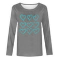 thumbnail image 4 of LYXSSBYX Long Sleeve Shirts for Women Women's Casual Printed Round Neck Long Sleeved Top, 4 of 4