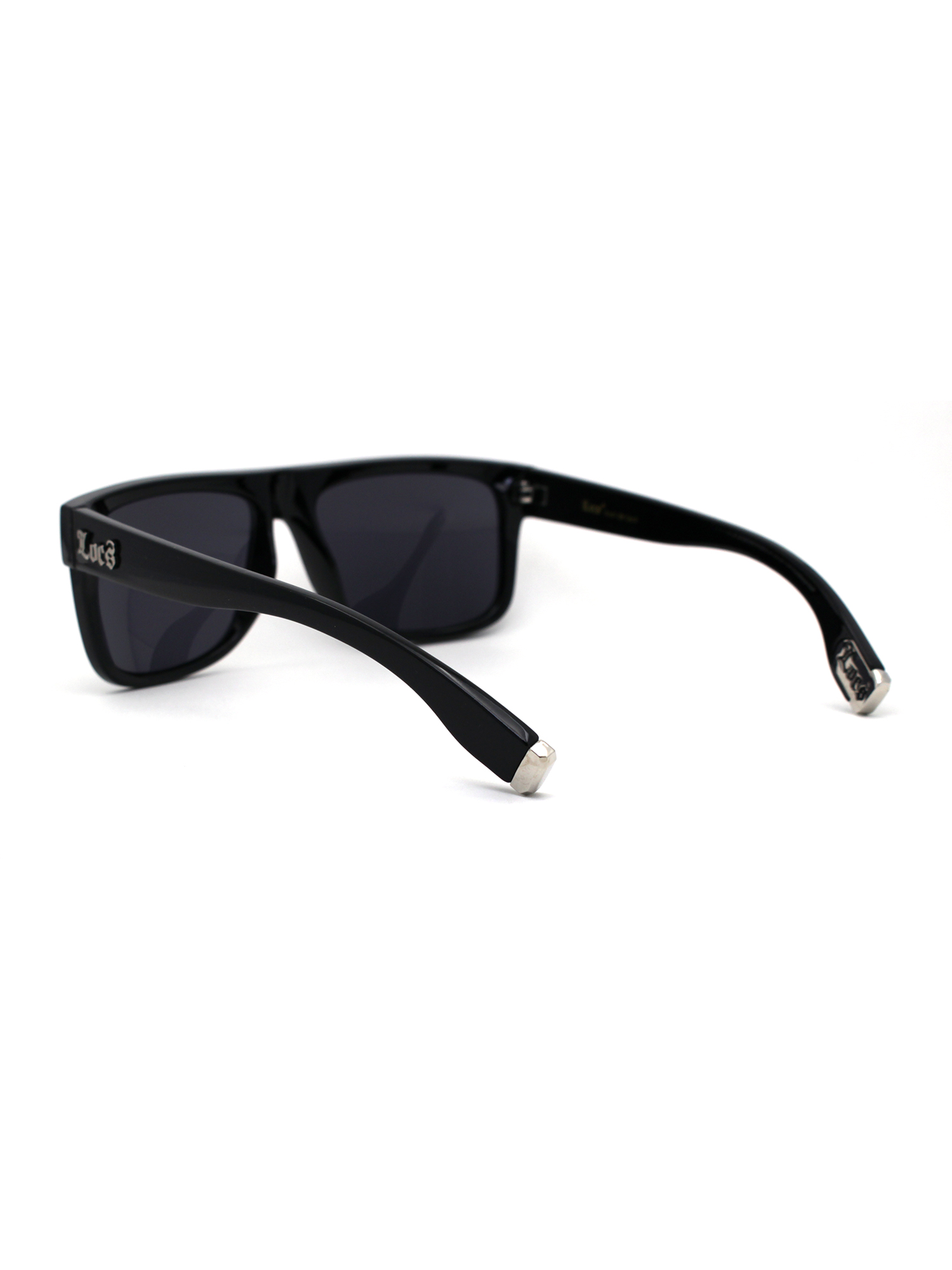 Locs 91156 Black Sunglasses | Authentic Gangster Squared Flat Top Ivory Arms Sha