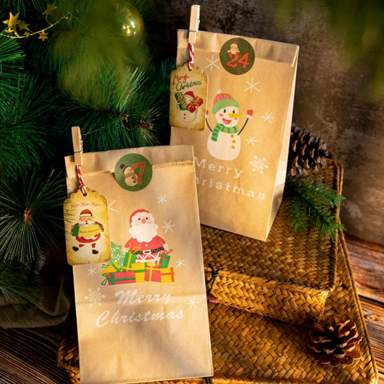 Christmas Gift Tags for Presents Christmas Labels Personalised,50 pcs Xmas  Gift Tags,Christmas Gift Tags with String,Christmas Tags for Presents