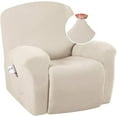thumbnail image 1 of Super Stretch Recliner Couch Covers Chair Cover Form Fitted Non Slip Reclining Slipcovers for Standard Large Recliner, Soft Thick, 1 of 7