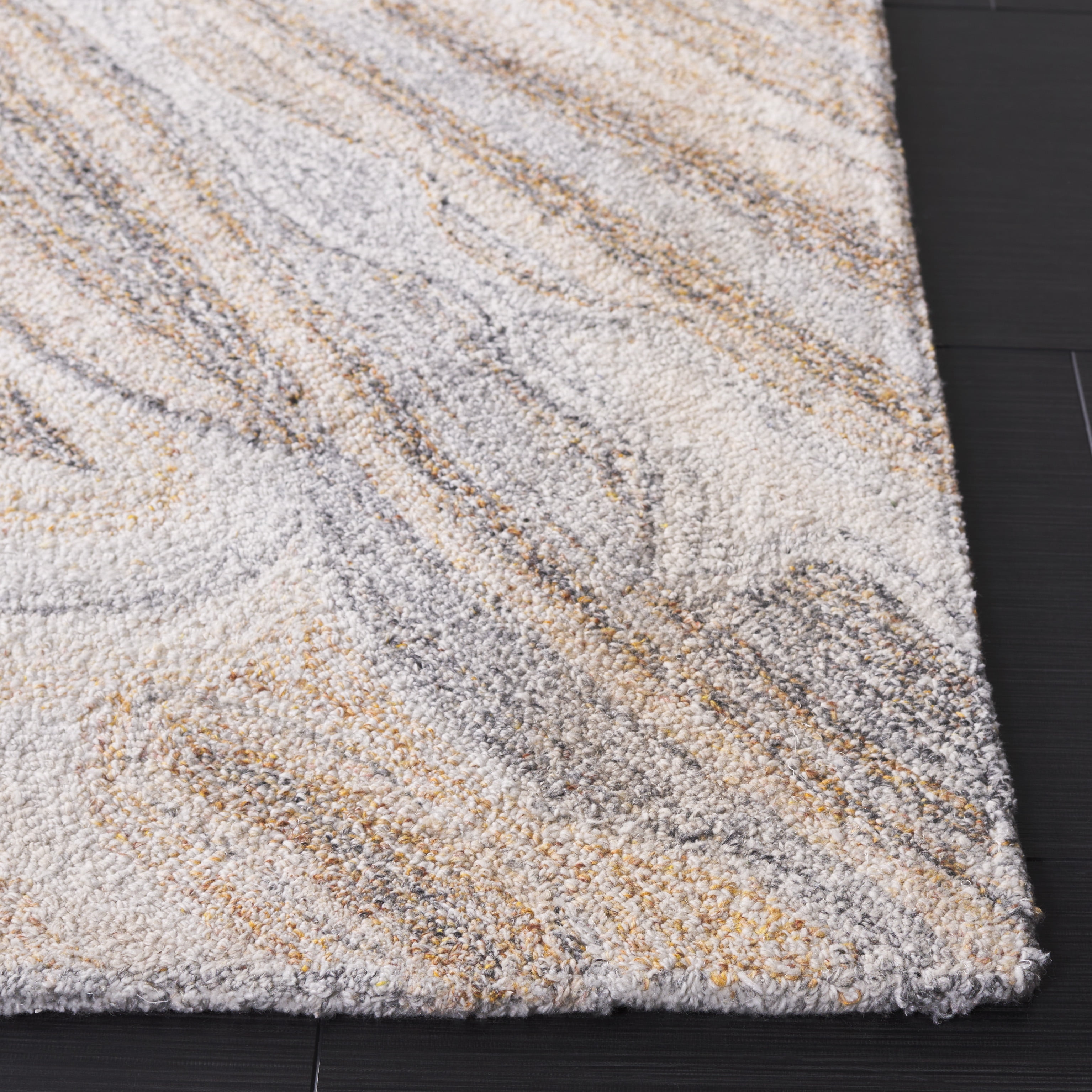 SAFAVIEH Abstract Tyler Geometric Area Rug, Gray/Rust, 5' x 8'