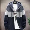 thumbnail image 3 of Ropa de hombre de cuello alto con cremallera, chaleco de negocios, suéter de punto azul sin mangas con cremallera, chaleco de cuello alto rojo para hombre, sudadera A, 3 of 5