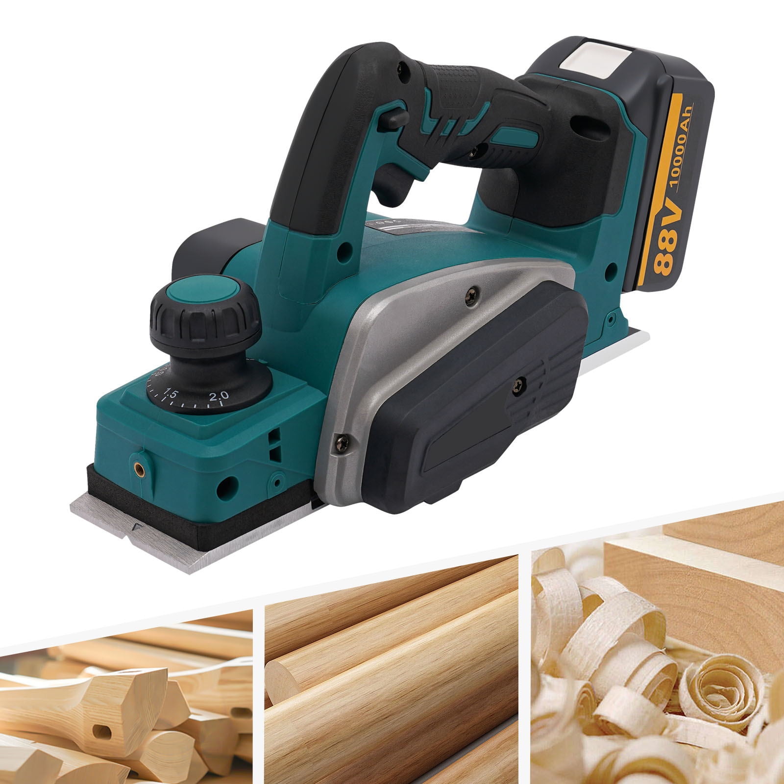 Wuzstar Electric Hand-Held Wood Planer Portable Cordless Woodworking Power Tools