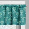 thumbnail image 5 of Ambesonne Nautical Valance & Curtain, Jellyfish in Sea Ornament, 55"x45", Dark Seafoam and Pale Teal, 5 of 7