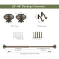 thumbnail image 6 of 28-48 Inches Curtain Rods for Window, 1 Inch Diameter Drapery Rod with Resin Finials, Ideal Adjustable Heavy Duty Single Curtains Rod for Bedroom, Living Room Decoration, Dark Bronze, 6 of 10