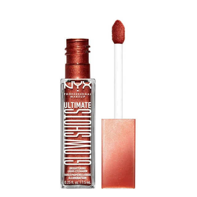 NYX PROFESSIONAL MAKEUP, Ultimate Glow Shots, Liquid Eyeshadow, 12hr wear - TWISTED TANGERINE