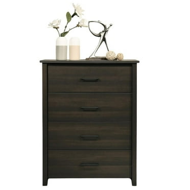 4 Drawers Chest Wood Storage Cabinet for Bedroom & Living Room