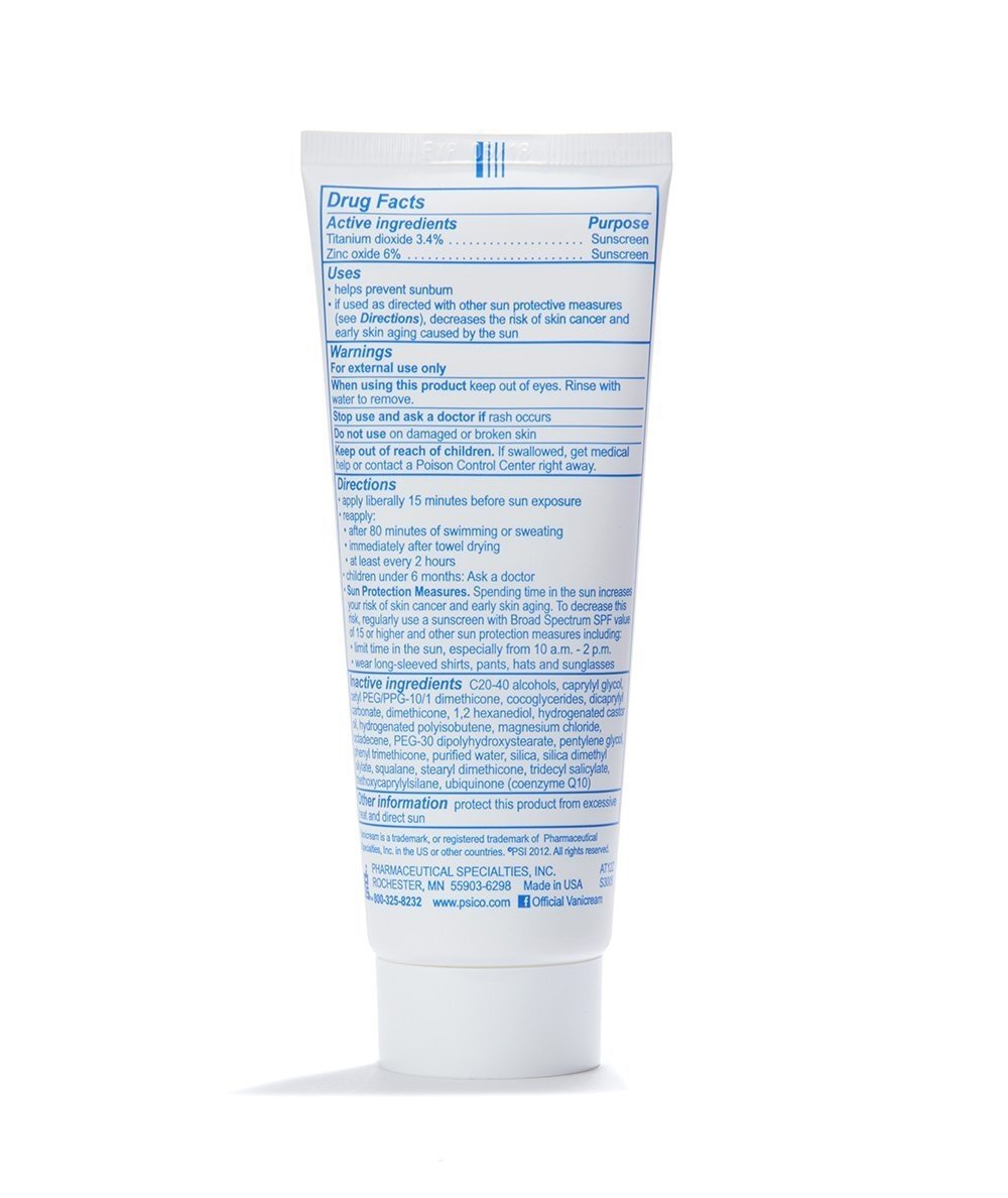 Vanicream Sunscreen SPF 30, with Zinc Oxide and Titanium Dioxide, for