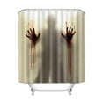 thumbnail image 1 of Greyghost Halloween Shower Curtain Decoration Horror Decoration Bathroom Props Blood Hand Pattern, 1 of 6