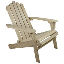 Northlight 36" Natural Brown Classic Folding Wooden Adirondack Chair