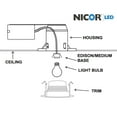 thumbnail image 3 of NICOR Lighting 4-Inch Recessed Baffle Trim for 4-Inch Housings, White (19502WH), 3 of 4