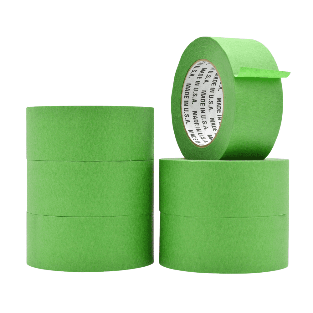WOD Tape Green Painters Tape 1.88 in. x 60 yd. Made in USA, 6 Pack