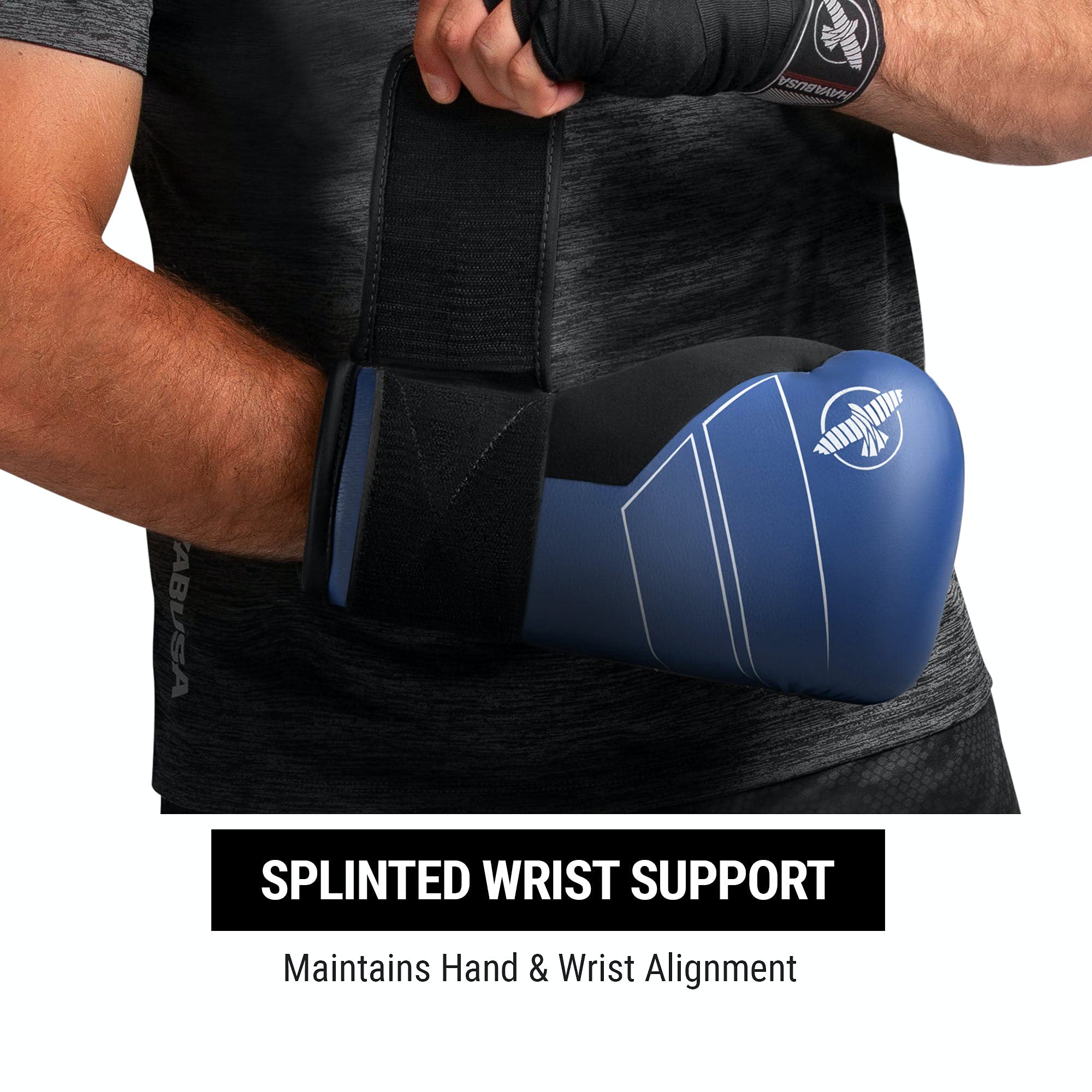 Hayabusa S4 Leather Boxing Gloves for Women & Men - Blue, 12oz