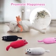 thumbnail image 3 of 5Pcs Bite Resistant Catnip Toy for Cats,Catnip Filled Cartoon Mice Cat Teething Chew Toy, 3 of 7