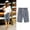 Gray, variant on QUNYINEY Mid Rise Summer Shorts For Women Casual Solid Bermuda Shorts Comfy Drawstring Elastic Waist Loose Shorts
