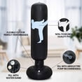 thumbnail image 3 of 1.6M Fitness Sports Inflatable Boxing Column Vertical Adult Thickened Tumbler Fighting Column  Black, 3 of 8
