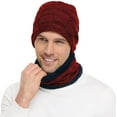 thumbnail image 2 of Viworld Mens Winter Beanie Hats Scarf Set Warm Knit Hats Skull Cap Neck Warmer with Thick Fleece Lined Winter Hat & Scarf for Women, 2 of 5