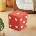thumbnail image 6 of Kbndieu Shoe Benches Home Entryway Cubes Stool Living Room Sofa Stool Dice-Patterned Benches Home Essentials, Red, 6 of 6
