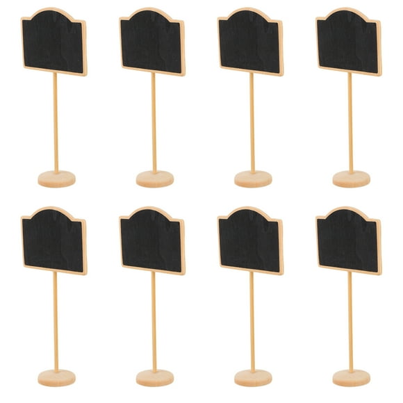 CIMAXIC Small Blackboard Sign 10pcs Message Board Signs Wood Mini Chalkboard Signs Party Buffet Blackboards,6.69"X3.35"X0.2"
