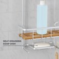 Better Homes & Gardens Rust Proof Aluminum Shower Caddy with Bamboo
