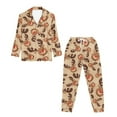thumbnail image 4 of DISNIMO Womens 2 Piece Pajama Sets Deer Printed Soft Comfy Pj Sets Christmas Sleepwear Long Sleeve Button Down Loungewear with Long Pants, 4 of 7