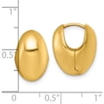 thumbnail image 3 of 14K Yellow Gold Artisan, Inspired, Elegant 15.9 Mm 12 Polished Puffed Oval Hinged Hoop Earrings, 3 of 3