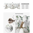 thumbnail image 4 of Tie Up Valance Curtain for Kitchen,Thanksgiving White Pumpkin Rod Pocket Short Curtains Adjustable Tie-Up Shade Valances,Green Eucalyptus Leaves Window Treatment for Bathroom Living Room Bedroom, 4 of 8
