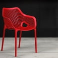 thumbnail image 3 of Compamia Air XL Outdoor Patio Dining Arm Chair in Red, 3 of 8