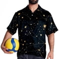 thumbnail image 4 of Virgo Constellation Men's Short Sleeve Casual Printed Button Down Beach Shirt - Summer Hawaiian Top, 4 of 6